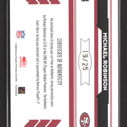 2006 Leaf Rookies & Stars Longevity Michael Robinson #264 Material Jersey /25