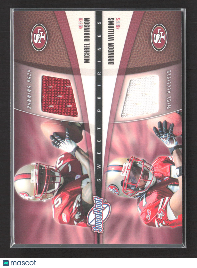2006 UD Sweet Spot Sweet Pairings Brandon Williams Michael Robinson Jersey