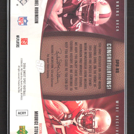 2006 UD Sweet Spot Sweet Pairings Maurice Stovall Michael Robinson Jersey