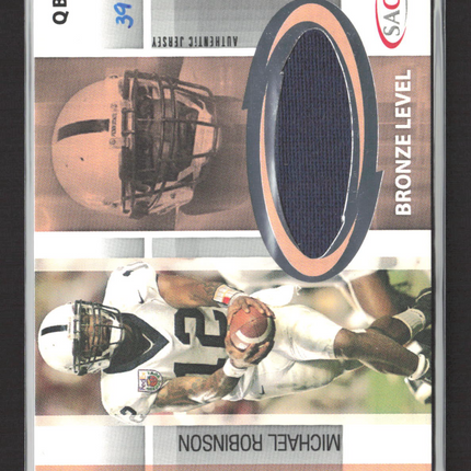 2005 SAGE HIT Michael Robinson #J14 Bronze Level Authentic Jersey Swatch 39/75