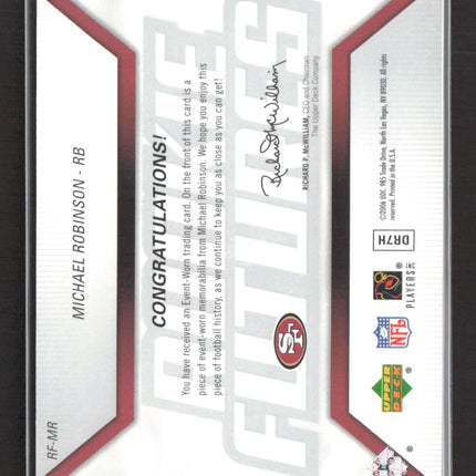 2006 Upper Deck Rookie Futures Michael Robinson #RF-MR Event-Worn Jersey