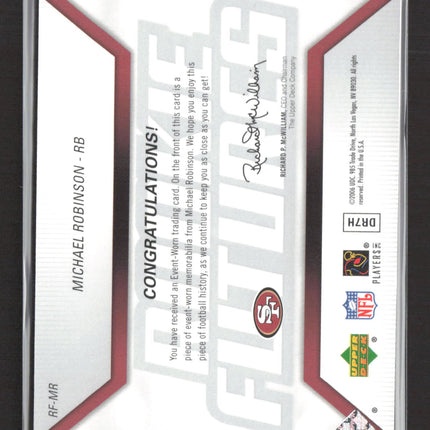 2006 Upper Deck Rookie Futures Michael Robinson #RF-MR Event-Worn Jersey