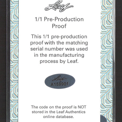 2023 Leaf Vivid Sideline Painting Cameron Latu 1/1 RC Pre-Production Proof Auto