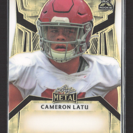 2023 Leaf Metal Cameron Latu 1/1 Unsigned Proof Gold Vinyl