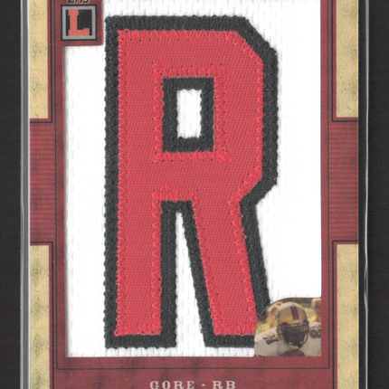2008 Topps Letterman Football Frank Gore #LP-FG 1/1 Superfractor Letterman Patch