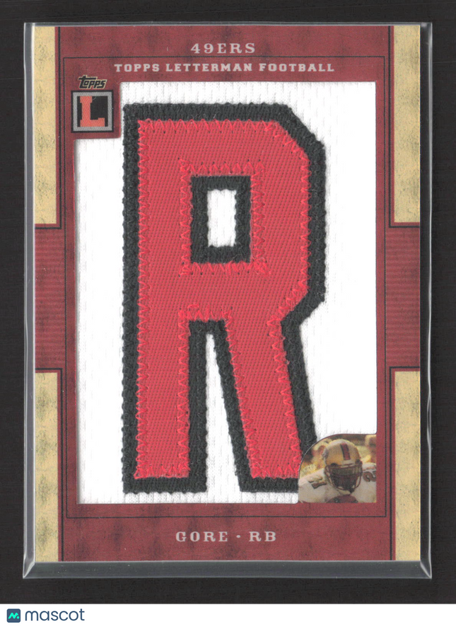 2008 Topps Letterman Football Frank Gore #LP-FG 1/1 Superfractor Letterman Patch