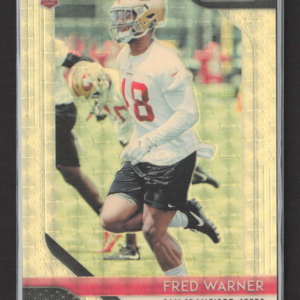 2018 Panini Prizm Fred Warner #257 Gold Vinyl RC 2/5
