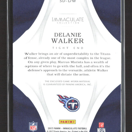 2017 Panini Immaculate Collection Delanie Walker #SD-DW 1/2 Game-Worn Logo Patch