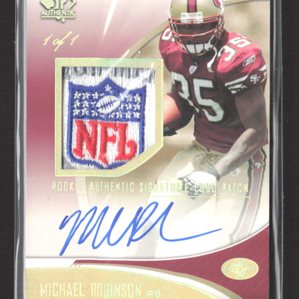 2006 SP Authentic Michael Robinson #250 Rookie Logo Patch NFL Shield Auto 1/1