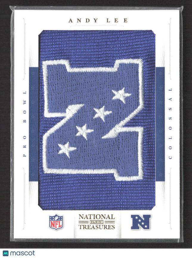 2013 National Treasures Colossal Pro Bowl Andy Lee #36 Prime Patch Logo 1/1