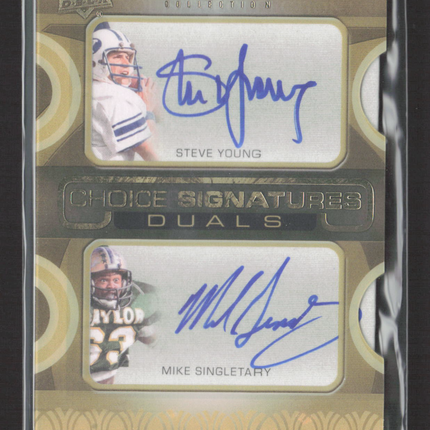 2011 Upper Deck Exquisite Choice Duals Steve Young Mike Singletary Dual Auto