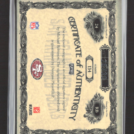 2006 Playoff National Treasures Michael Robinson #134 /30 Auto