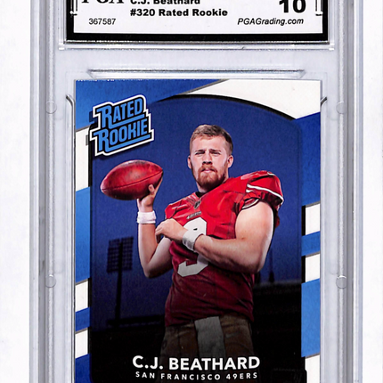 2017 Donruss Rated Rookie C.J. Beathard #320 PGA 10