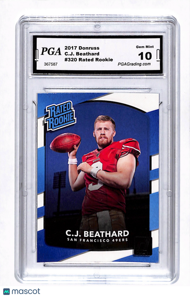 2017 Donruss Rated Rookie C.J. Beathard #320 PGA 10