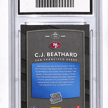 2017 Donruss Rated Rookie C.J. Beathard #320 PGA 10