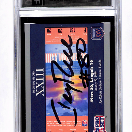 1990 Pro Set Super Bowl XXIII Jerry Rice #23 Auto GAI Authentic