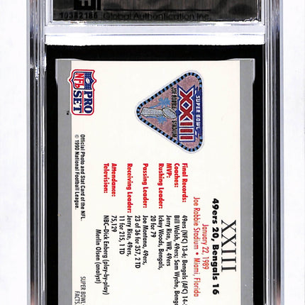 1990 Pro Set Super Bowl XXIII Jerry Rice #23 Auto GAI Authentic