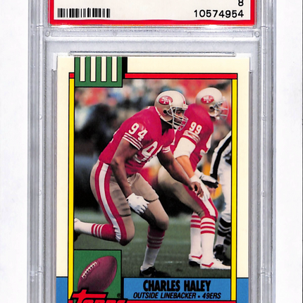 1990 Topps Tiffany Charles Haley #17 Psa 8