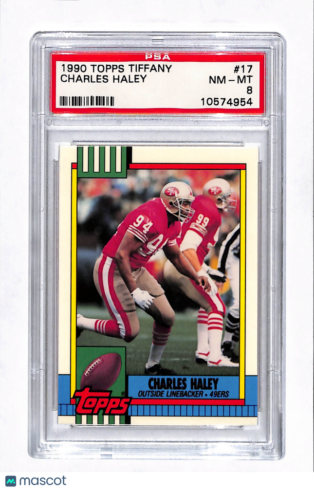 1990 Topps Tiffany Charles Haley #17 Psa 8