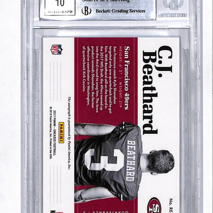 2017 Panini Encased Rookie Endorsements C.J. Beathard #RECJB /75 BGS 9 Auto 10