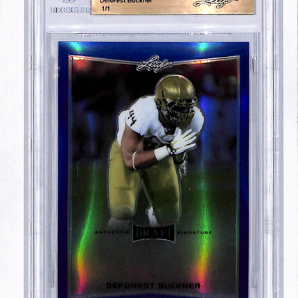 2016 Leaf Metal Draft DeForest Buckner Prismatic Blue 1/1 Pre-Production Proof