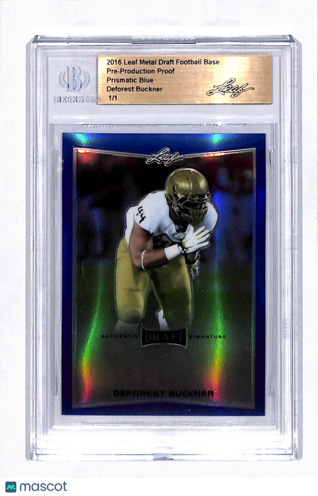 2016 Leaf Metal Draft DeForest Buckner Prismatic Blue 1/1 Pre-Production Proof