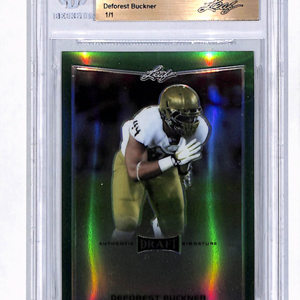 2016 Leaf Metal Draft DeForest Buckner Prismatic Green 1/1 Pre-Production Proof