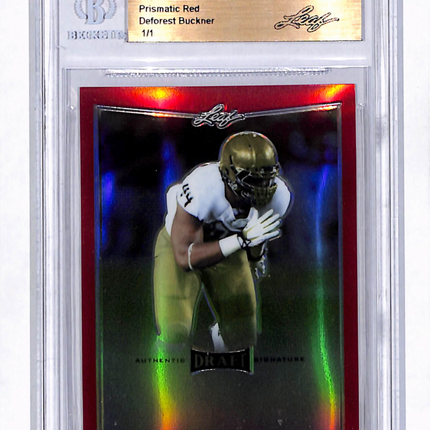 2016 Leaf Metal Draft DeForest Buckner Prismatic Red Pre-Production Proof 1/1
