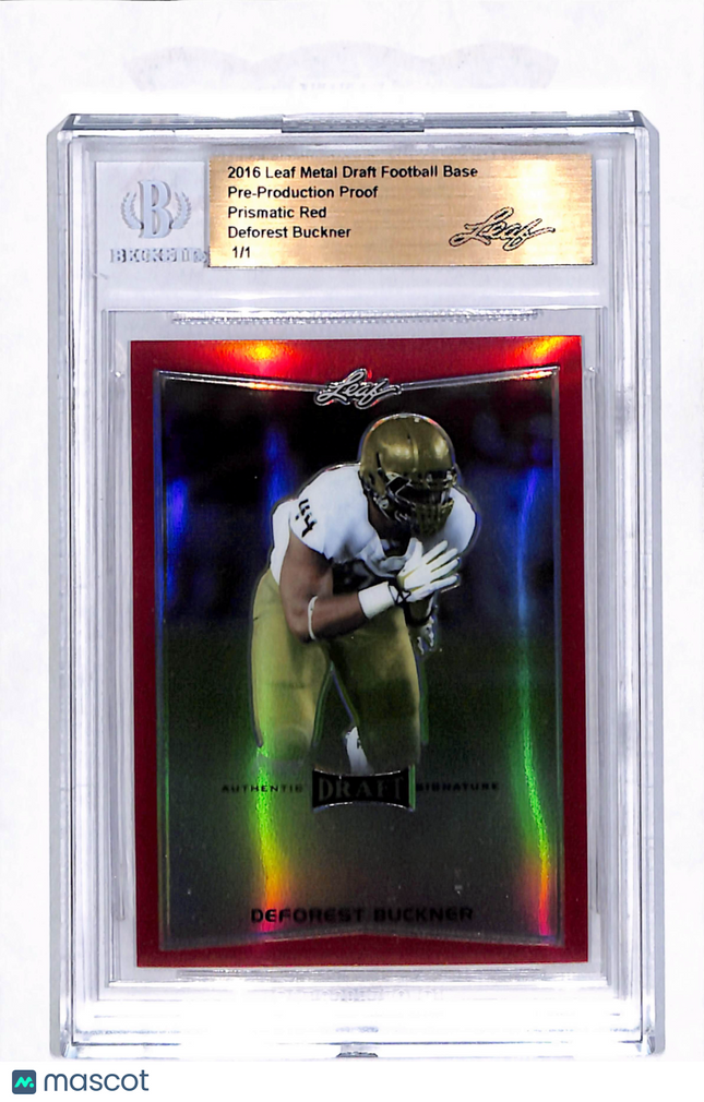 2016 Leaf Metal Draft DeForest Buckner Prismatic Red Pre-Production Proof 1/1