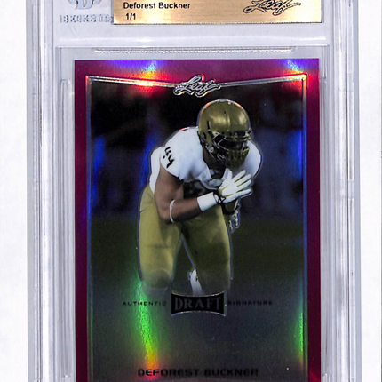 2016 Leaf Metal Draft DeForest Buckner Prismatic Pink Pre-Production Proof 1/1