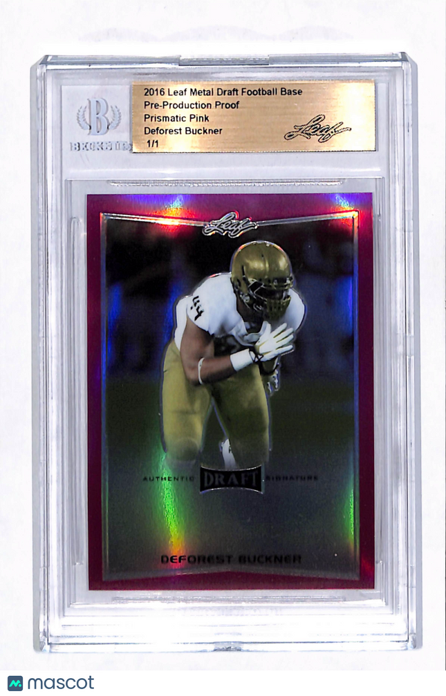 2016 Leaf Metal Draft DeForest Buckner Prismatic Pink Pre-Production Proof 1/1