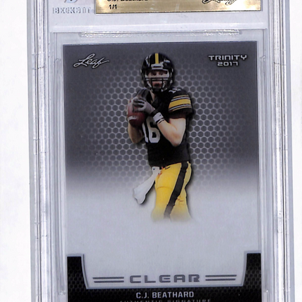 2017 Leaf Trinity Clear C.J. Beathard 1/1 Pre-Production Proof