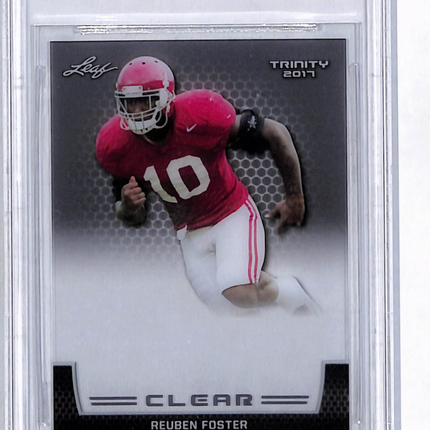 2017 Leaf Trinity Clear Reuben Foster Pre-Production Proof Auto