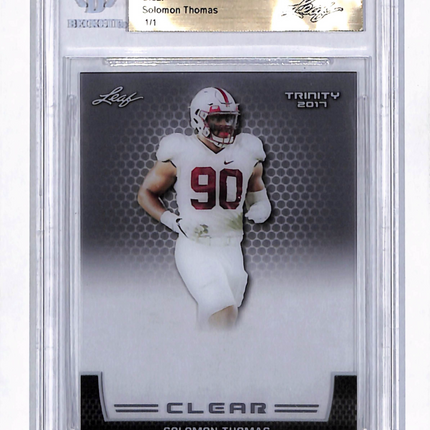 2017 Leaf Trinity Clear Solomon Thomas 1/1 Pre-Production Proof