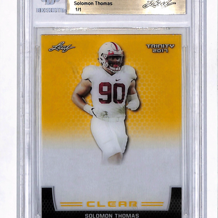2017 Leaf Trinity Clear Solomon Thomas Gold 1/1 Pre-Production Proof