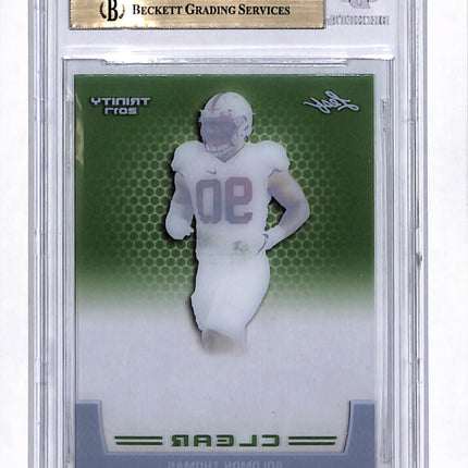 2017 Leaf Trinity Clear Solomon Thomas Green 1/1 Pre-Production Proof