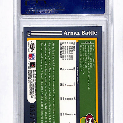 2003 Topps Chrome Arnaz Battle #198 Gold Xfractor /101 PSA 9