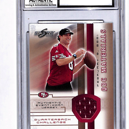 2002 Score QBC Materials Steve Young #11 Authentic Event-Worn Jersey