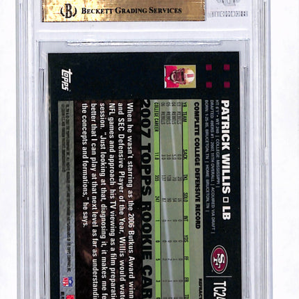 2007 Topps Chrome Refractors Patrick Willis #TC240 BGS 9.5