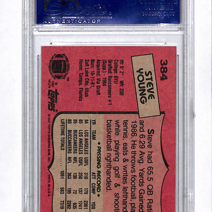 1987 Topps Steve Young #384 PSA 9