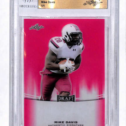 2015 Leaf Metal Draft Mike Davis Red 1/1 Pre-Production Proof