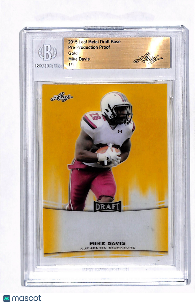2015 Leaf Metal Draft Mike Davis Gold 1/1 Pre-Production Proof