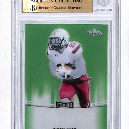 2015 Leaf Metal Draft Mike Davis Green 1/1 Pre-Production Proof