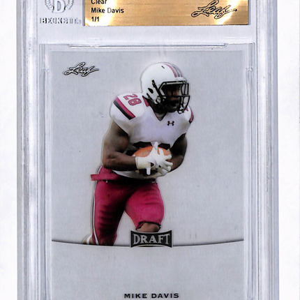 2015 Leaf Metal Draft Mike Davis Clear 1/1 Pre-Production Proof