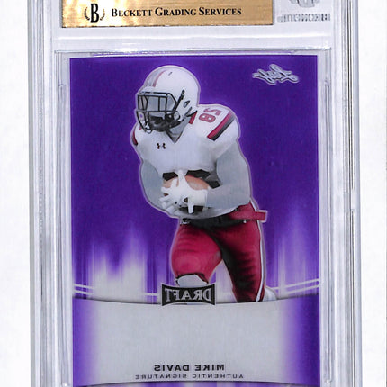 2015 Leaf Metal Draft Mike Davis Purple 1/1 Pre-Production Proof
