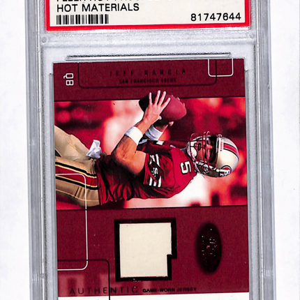 2002 Fleer Hot Prospects Jeff Garcia Corporate Archive Proof jersey