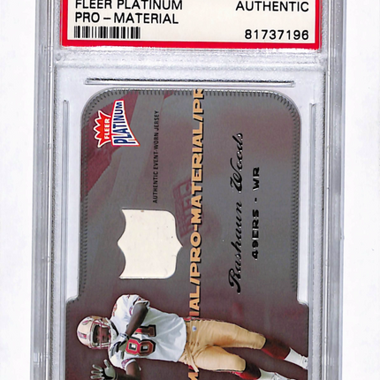 2004 Corporate Archives 2004 Fleer Platinum Rashaun Woods Proof Jersey PSA A