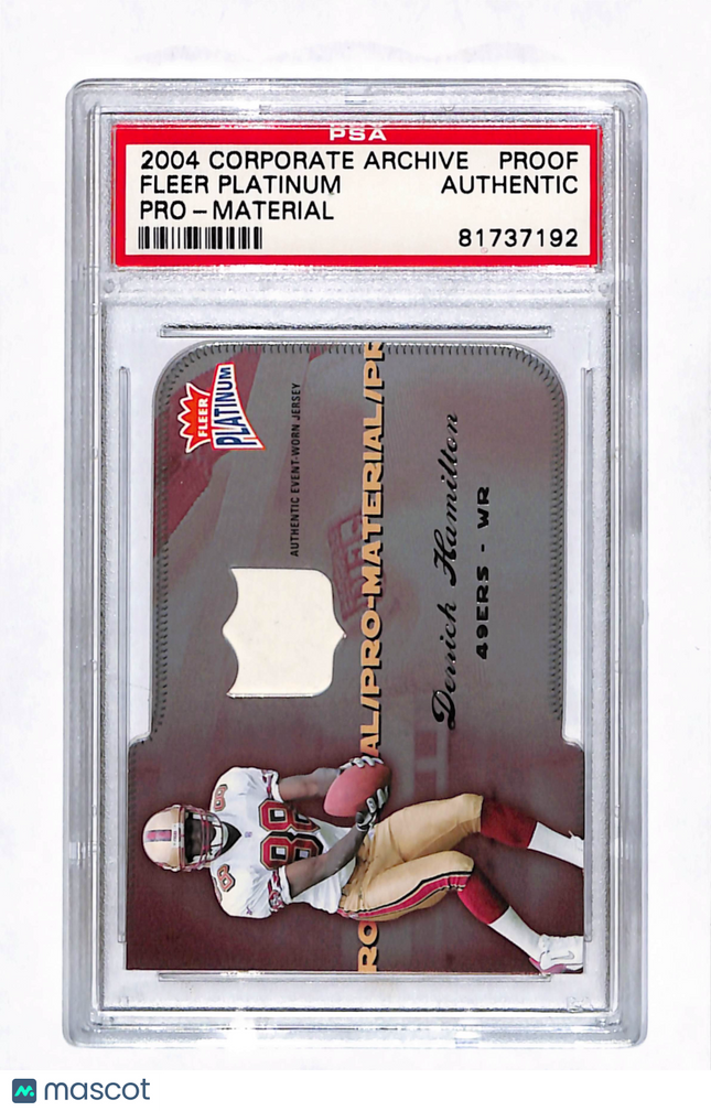 2004 Fleer Platinum Pro-Material Derrick Hamilton #PM-DH2 Proof Jersey