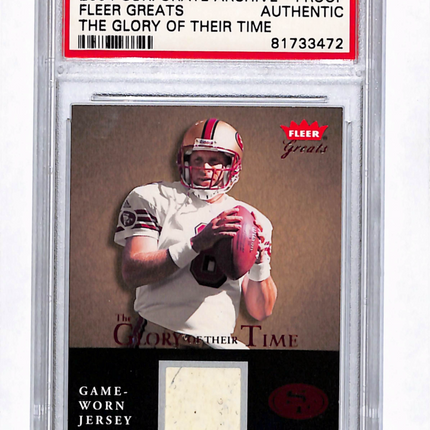2004 Corporate Archives Fleer Greats Steve Young Proof Jersey PSA A