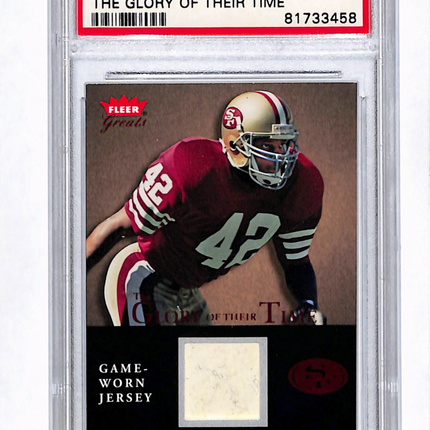2004 Greats The Glory of Their Time Ronnie Lott Corporate Archive Proof jersey